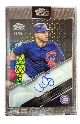 2020 Topps Chrome Black Willson Contreras Gold Refractor Auto /50 #CBA-WC Sealed