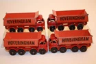 Four (4) Vintage 1963 - 1969 Matchbox Lesney Hoveringham Tipper Trucks #17 BPW