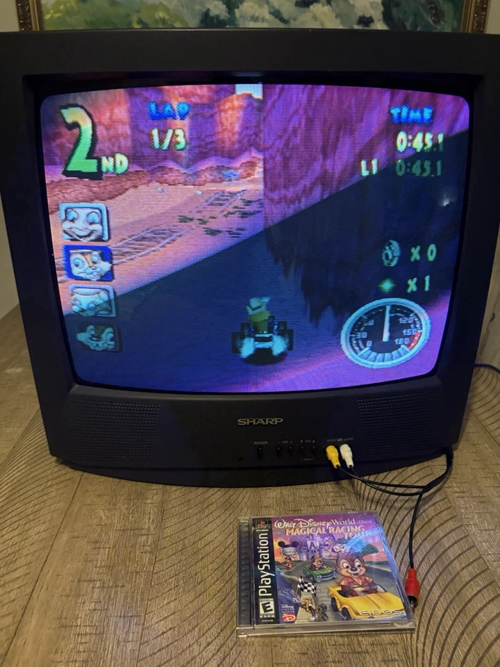 Sharp 19R-M100 19” CRT TV Retro Gaming Television With Remote - Tested  – AV - Image 3 of 4