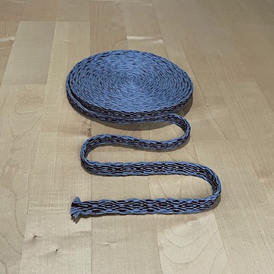 Mittelalter LARP Reenactment Handgewebte Brettchenborte Wolle grau-bordeauxrot