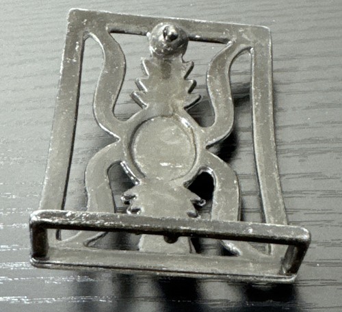 Novelty 3” Silver Tone Belt Buckle Southwest Design W/ Coral Stone Red 1975-1980 - Bild 6 von 7
