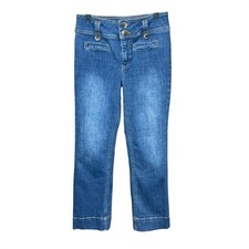 Pilcro the Letterpress by Anthropologie High Rise Bootcut Blue Jeans Size 28