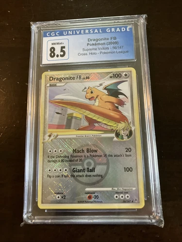 CGC 8.5 - Dragonite FB 56/147 Supreme Victors Crosshatch Reverse Holo 🔥