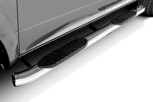 For Ford F-250 Super Duty 99-16 5" Cab Length Polished Oval Curved Tube Steps Foto 2 de 3