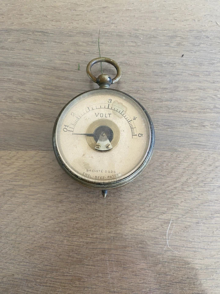 Voltmètre Ancien - Voltmètre A Gousset - Voltmètre De Poche - Breveté SGDG - Photo 2/3