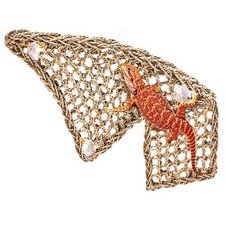 Bearded Dragon Hammock Lounger, Perfect for Reptile Tanks and Pet Brown