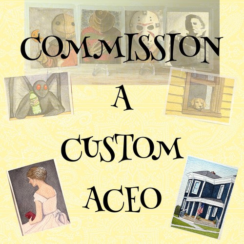 ACEO ORIGINAL CUSTOM WATERCOLOR ART COMMISSION 