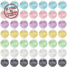 50 Pcs 2" Colored Gumball Vending Machine Capsules, 7 Colors, Empty Containers