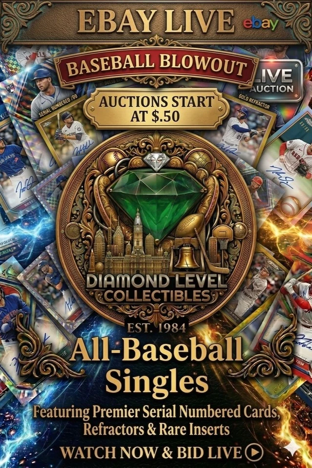 BASEBALL ONLY SINGLES - SERIAL # - REFRACTORS - INSERTS MIXED YEARS