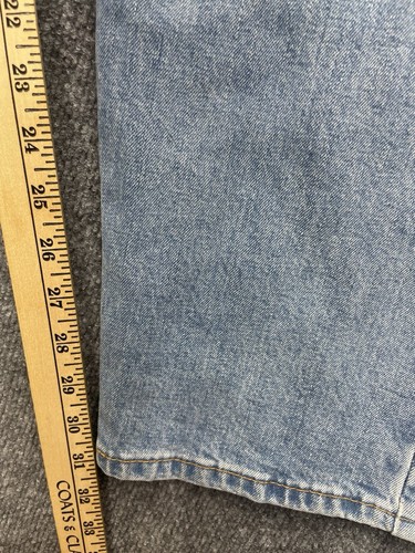 Levi's 505 Jeans Herren 44 x 32 gerades Bein normale Passform helle Waschung Denim neu mit Etikett - Bild 9 von 11