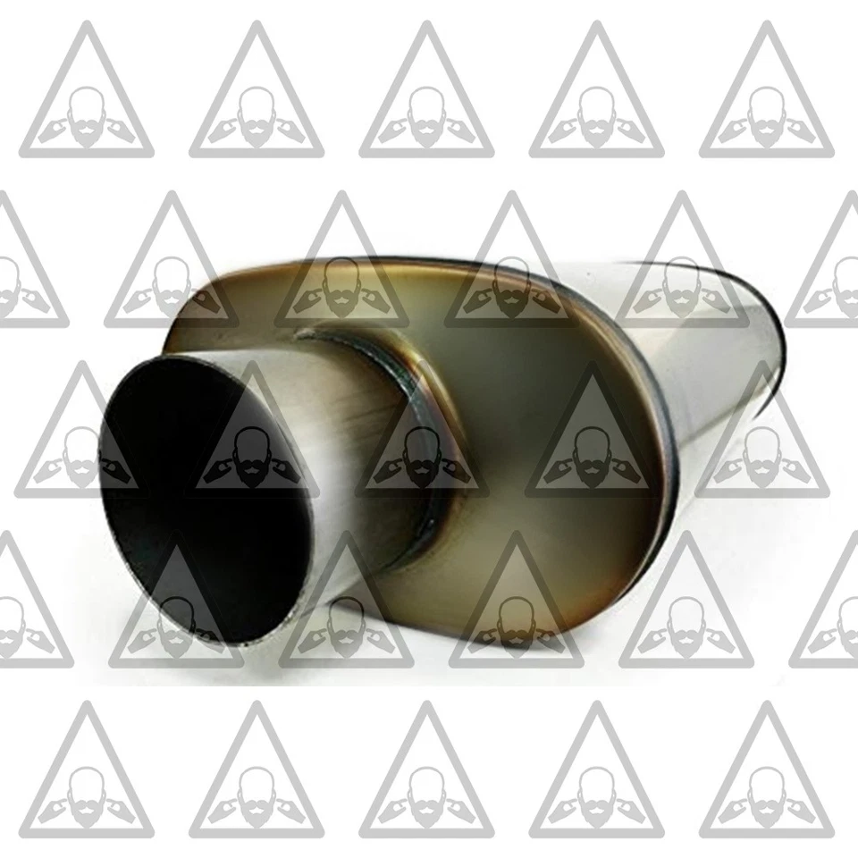 Tubo doble y silenciador de 2,5" con puntas de corte de borde enrollado se adapta a: GMC Sierra 3500 1987-2002 Foto 3 de 4