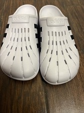adidas Adilette Clog Unisex Sandals - Cloud White/Core Black/Cloud White, Mens13