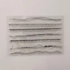 Sewing Line Background Clear Stamps for Card Making Scrapbooking Crafting DIY De