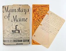 Mainstays of Maine Robert P. Tristram Coffin 1944 Signed w/ Ephemera 1st Ed