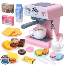CUTE STONE Toy Coffee Set , Kids Coffee Maker Toy with Sound and