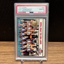 1993 HOOPS MICHAEL JORDAN EAST TEAM PHOTO 5TH ANNIVERSARY PSA 10