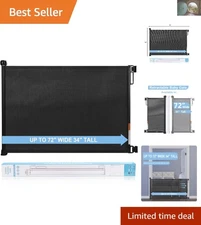 Versatile 34'' Tall Retractable Gate - Safeguard Pets & Kids - 72'' Wide Design