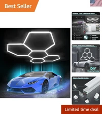 LED Garage Lights Hexagon 168W 25 Pack Modern 6500K Bright Easy Install