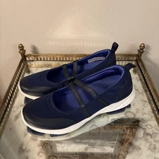 Vionic Paloma Mary Jane Shoes Womens Size 8.5 Blue Mesh Slip On Casual Comfort