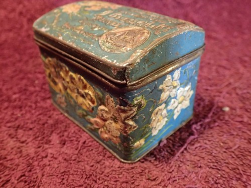 KLEINE ca 1900 ANTIKE BLAUE FARBE TEEDOSE DOSE KAISERREICH RUSSLAND RUSSLAND - Bild 4 von 6