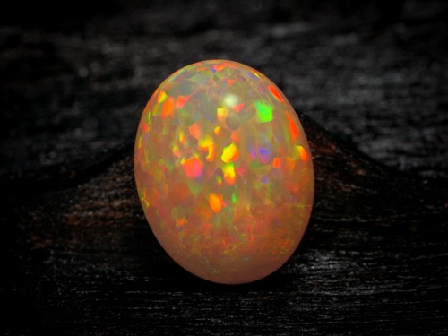 5.40 Ct Natural Ethiopian Pin Fire Opal Oval Shape Cabochon, 12x15 MM #75 - Picture 5 of 6