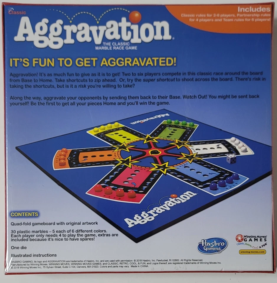 2018 Edition Aggravation The Classic Marble Race Game New Factory Sealed - Image 2 of 4