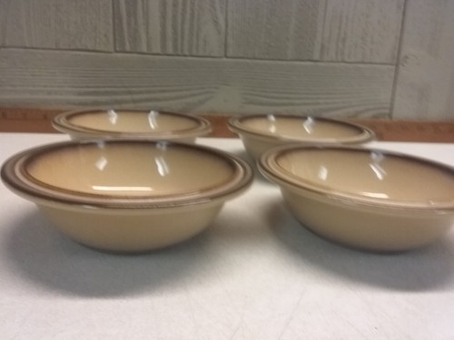 4 VTG Denby Sonnet Soup, Salad, Cereal, Dessert Bowls Small 6'' Tan Brown - Picture 2 of 21