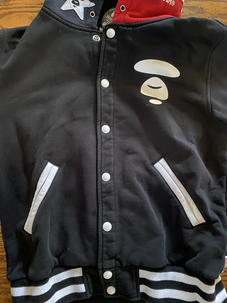 bape aape stars and stripes varsity jacket