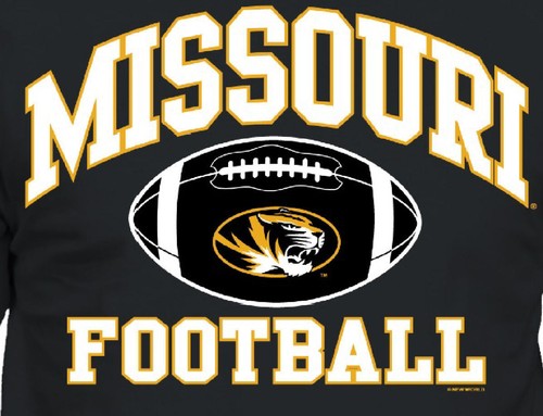 Camiseta de manga corta con gráfico de fútbol americano negro de los Tigres de Missouri para hombre - Imagen 3 de 6