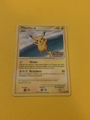 Pikachu 15/17 Stamped with Pokemon Day 2009 German NM promo rare