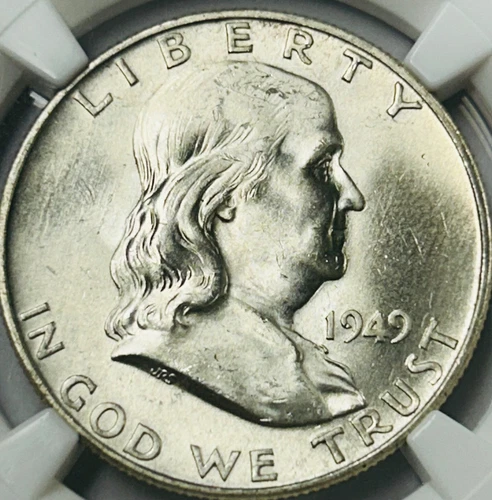 1949 D Franklin Half Dollar NGC MS64 FBL Nice Early Date FBL Franklin