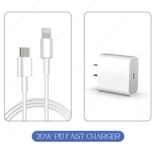 20W PD Type C Fast Charger Cube USB-C to iPhone Cable For iPhone 14 13 12 11 8 6