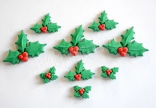 Holly Jolly Christmas Flat Back Button Embellishments / Jesse James Holiday