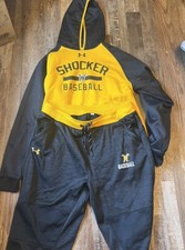 2018 Wichita State Shockers Baseball Under Armour Sweatshirt Pants Set # 18 XL