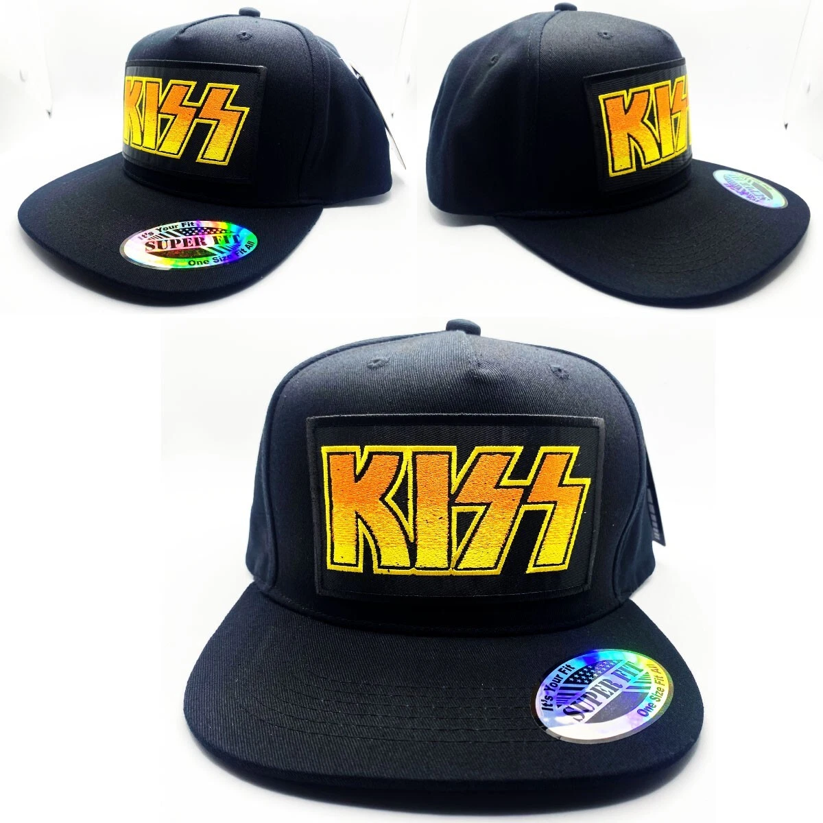 KISS Hat Embroidery Logo Baseball Cap Snapback Sun Hat PUNK ROCK