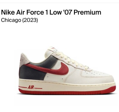 NIKE ☆ Air Force 1 ‘07 Premium ‘Chicago Pack’ 🔥Nike Air Force 1 '07 Premium Low Chicago Men's 12🔥 | eBay