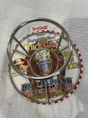 Bayou Classic Beer Can Chicken Stainless Steel Roaster For Grill Or Oven New!