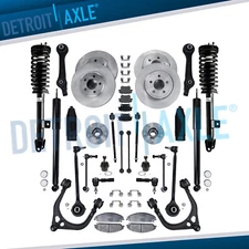 32pc RWD Front & Rear Brake Rotors Pads + Control Arms Strut Kit for 300 Charger