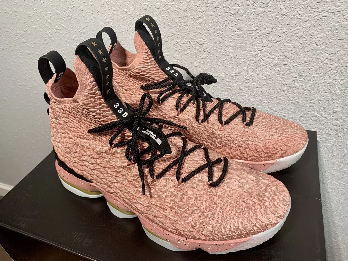 Nike Lebron James 15 PE PROMO SAMPLE Rust Pink Size 16 897650-831359 Hollywood