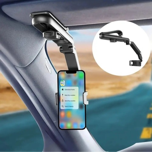 Rotatable & Retractable Car Phone Holder | Sun Visor & Dashboard Cell Mount Stan