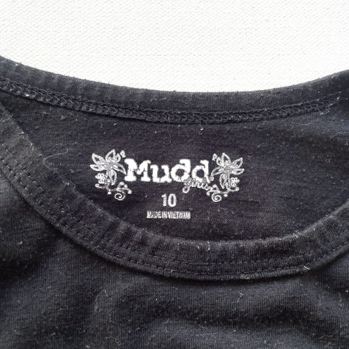 Mudd Gir'ls 10 Long Sleeve Shirt Black Rainbow Graphic Boho Y2K Casual Soft Top - Picture 9 of 11