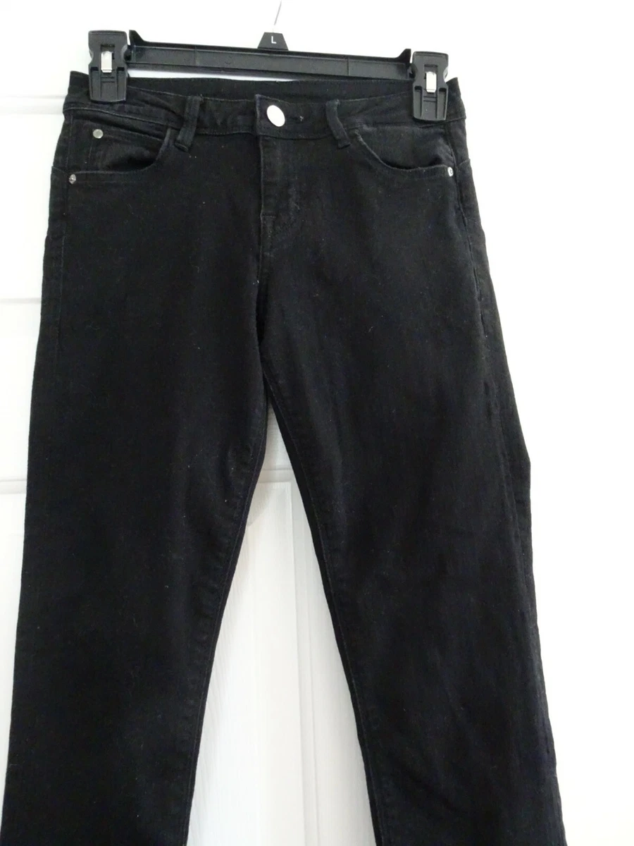 H&M Black Denim Low-Waist Jeggings/Jeans Skinny Women's Size 25/30