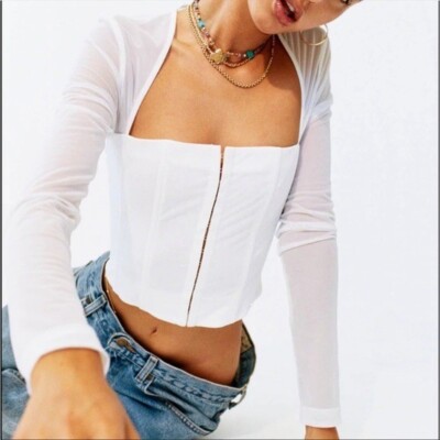 美品　HaRIN.CYE Square shirring tops 白 HeRIN.CYE | Square shirring tops (シャツ・ブラウス ) |SHEL