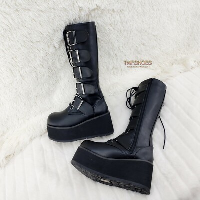 DEMONIA Trashville 518 Multi Strap Goth Punk Rock 3.25