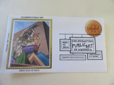 Americover Celebrate Public Art 2024 Hartford Ct Stamp Show Cover By Colorano #3