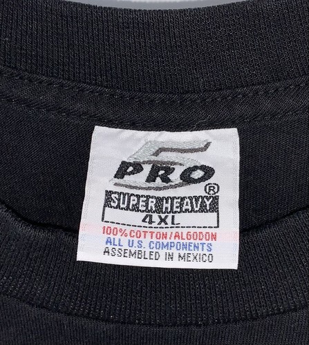 PRO 5 Tag Men's CHICAGO BULLS T Shirt Super Heavy Black Rings Windy City Sz 4XL - Picture 4 of 6