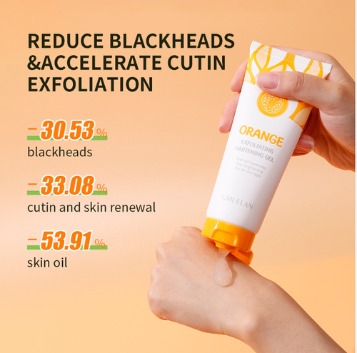 Gmeelan Orange Gel Exfloliating Body Scrub Cleaner Facial Acne Look Bright 50 g. - Picture 5 of 14