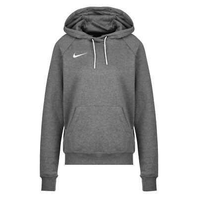 NIKE Sportswear Damen Park Premium Fleece Hoodie Sweatshirt Kapuzenpullover Grau