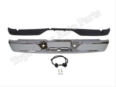 For 2005-2011 DAKOTA REAR STEP BUMPER BAR CHROME TOP PAD LICENSE LIGHT/HARNESS