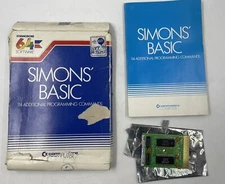 VTG Rare 1983 Simons' Basic Additional Programming Commodore 64, With A Board